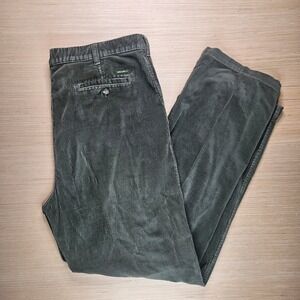 Eddie Bauer Mens Corduroy Relaxed Fit Pants Size 40x34 Green Outdoor
